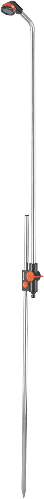 Gardena shower solo shower with a pleasant soft spray, water quantity continuously adjustable and lockable, variable height adjustment to 207 cm, with spike for fixing in the ground (961-20)