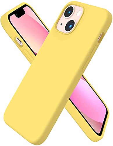 Image of MIDOS Back Cover Compatible with iPhone 14 Plus Case Liquid Silicone Full Protection Shock Proof Back Cover for iPhone 14 Plus (2022) 6.7 inch (Yellow)