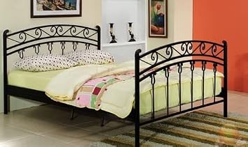 metallia A YAN WROUGHT IRON BED BLACK 150X200
