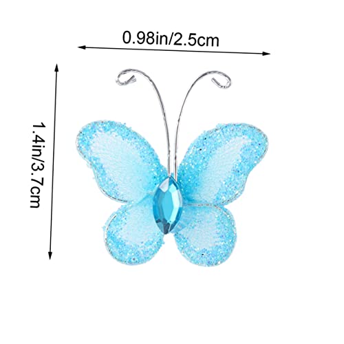 Mariposas de malla y alambre SHINEOFI para manualidades y arreglos florales 4