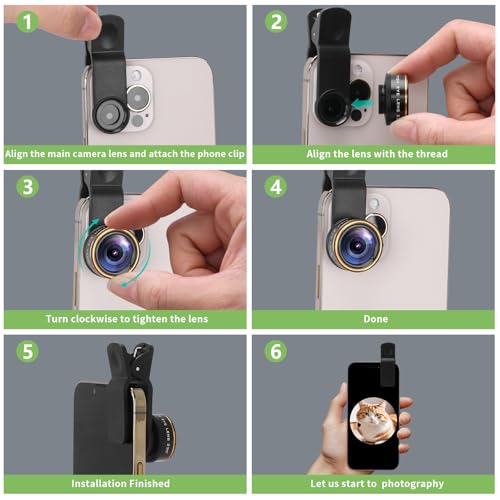 Lente ojo de pez para smartphone Android e iPhone 15 con clip de 235 grados 5