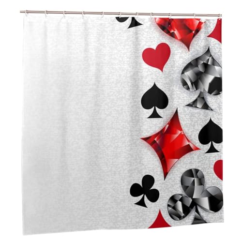 Rideau de douche polygonale as de pique imperméable 183x183 cm - 2
