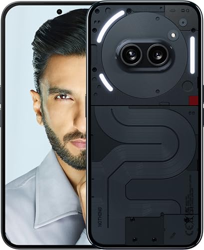 Image of Nothing Phone (2a) 5G (Black 12GB RAM 256GB Storage) | 6.7 inch AMOLED Display | 50MP (OIS) + 50 MP | 32 MP Front | Mediatek Dimensity 7200 Pro Processor | Glyph Interface | 45 W Charging 100% in 59 mins