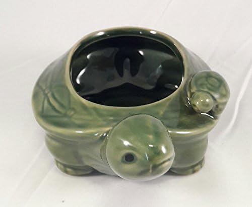 Miniatura 5 de Jarrón de bambú de la suerte de 5 pulgadas, pequeña tortuga de cerámica con maceta para bebé, único de Jmbamboo