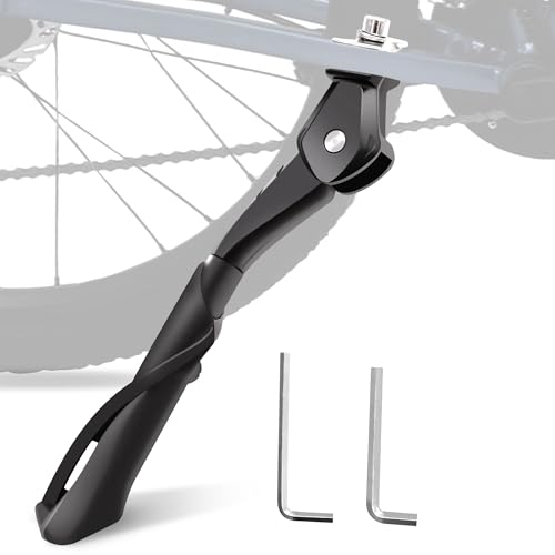 Keyck Pata de Cabra para Bicicletas Niño 20-22 Pulgadas, Caballete Lateral para Bicicleta Infantil Aluminio Ajustable Soporte Bicicleta, Caballete Bicicleta para Montaña E-Bike Carretera Bicicleta BMX