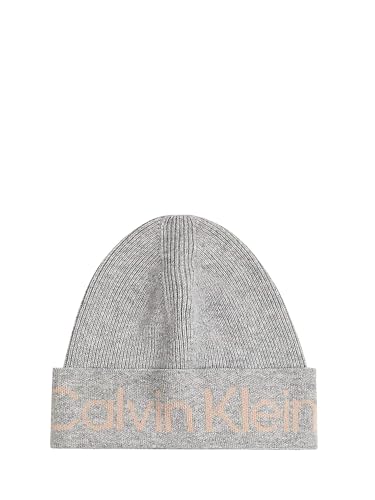 Bonnet en tricot Calvin Klein gris idéal pour affronter le froid urbain en hiver