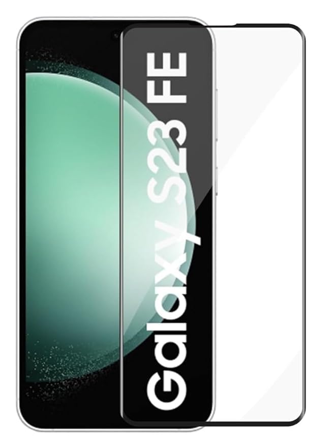 Image of Tempered Glass Screen Protector Compatible For Samsung Galaxy S23 FE With Fingerprint Sensor Working Edge-To-Edge Protector And With Easy Installation Kit