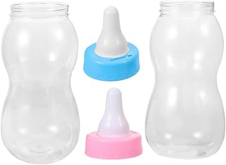 2pcs Transparent Piggy Bank Bottle Coin Storage for Boys and Girls for Showers Party Favors Candy Storage and Home Decor