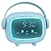 Produktbild ZKIAH Wecker Kinder Digital Lichtwecker für Mädchen Jungen Digitaluhr Engel Nachtlicht LED Wecker Mit Licht Nachttischlampe Uhr (Blau)