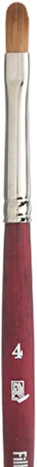 Princeton Velvetouch, Series 3950, Paint Brush for Acrylic, Oil and Watercolor, Filbert, 4