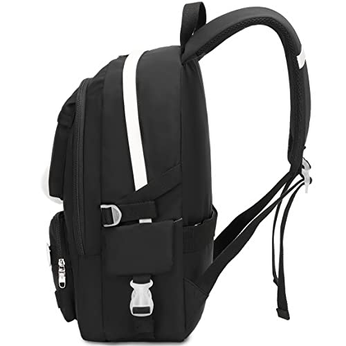 Hey Yoo Backpack for Girls Bookbag Cute School Bag College Middle High Elementary School Backpack for Teen Girls (Black) by Hey Yoo - Used condition - Image 5