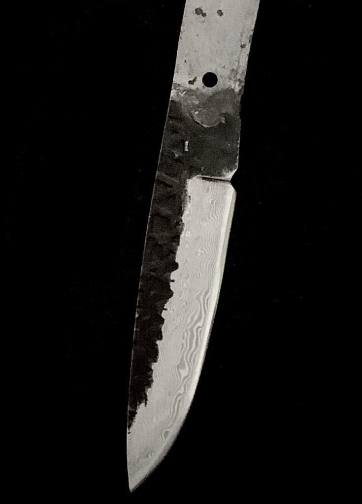 Lame vierge Scandinave en acier VG10 | Couteau de bricolage et cuisine | Forgé à la main, pleine soie