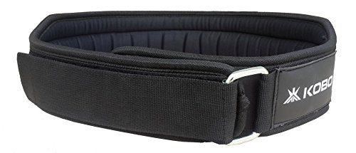 Image of Kobo 4 inch Foam Padded Weight Lifting Belt Back Gym Strap Training Support Fitness Exercise Bodybuilding