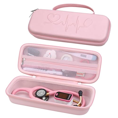 BOVKE Case for 3M Littmann Classic III/Cardiology IV Stethoscope, Pink