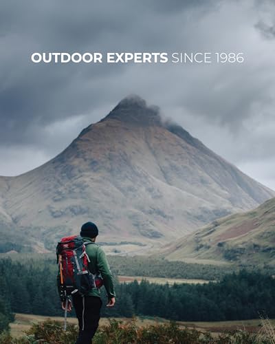 Highlander RUC181-RD Discovery - Mochila de senderismo, Rojo/ Gris, 65 L