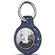 Oumida Hülle für Apple AirTag Anhänger, AirTag Schlüsselanhänger, Vollständig Wasserdichte Airtags TPU Schutzhülle, AirTags Case Cover Kratzfest Stoßfest Verlustsicher, Dunkelblau