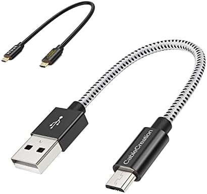 CableCreation 0.5FT USB 2.0 MicroB Cable + Micro USB to