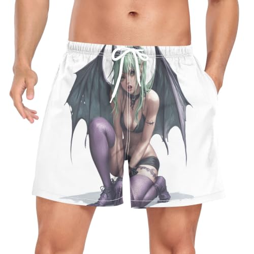 Pantalones cortos de natación de secado rápido Anime Bat Girl