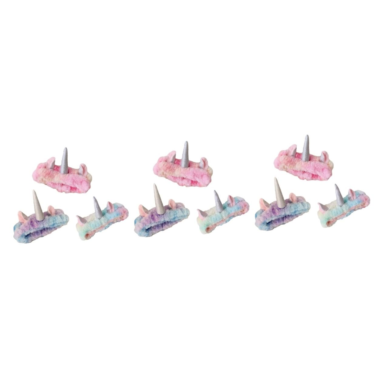 SHERCHPRY 9piezas De Para Mujeres Bandas Cabello De Coral Para Lavado Facial y Maquillaje Azul Rosa