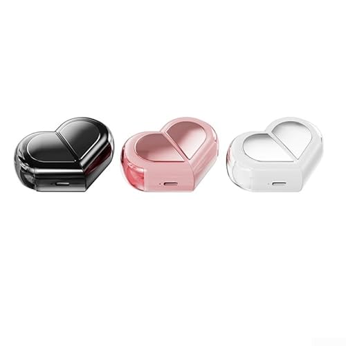 Charming Wireless Earbuds with Heart Design A Must Have for Couples (White)