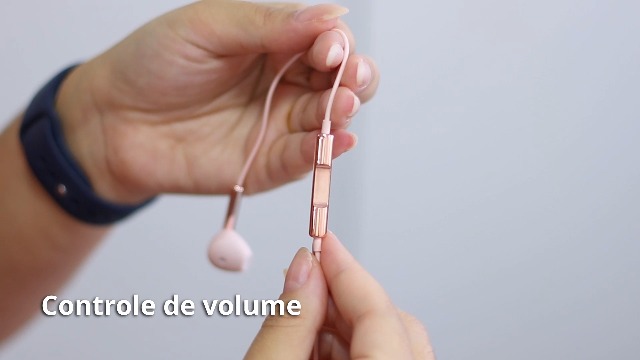 Fone de Ouvido com Microfone USB C Oex Elegance FN212 Rosa