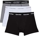 Calvin Klein Calzoncillos bóxer Hombre Pack de 3 Trunks Ropa Interior, Multicolor (White/B&W Stripe/Black), S