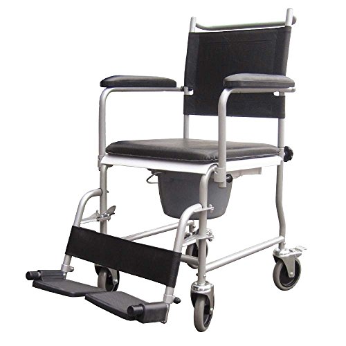 Careline Standard - Silla de ruedas con inodoro y reposapiés