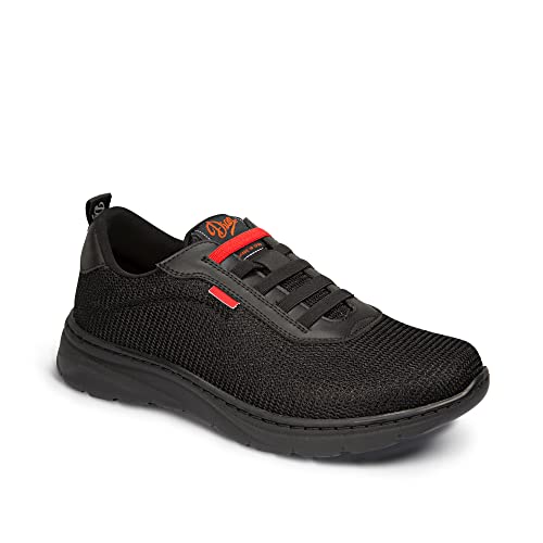 DIAN Alicante Zapatilla de Trabajo para Sanidad y Hostelería, Plantilla Acolchada y Suela Antideslizante, Material Textil Transpirable y Repelente a Líquidos, Unisex Adulto, Negro, 42 EU