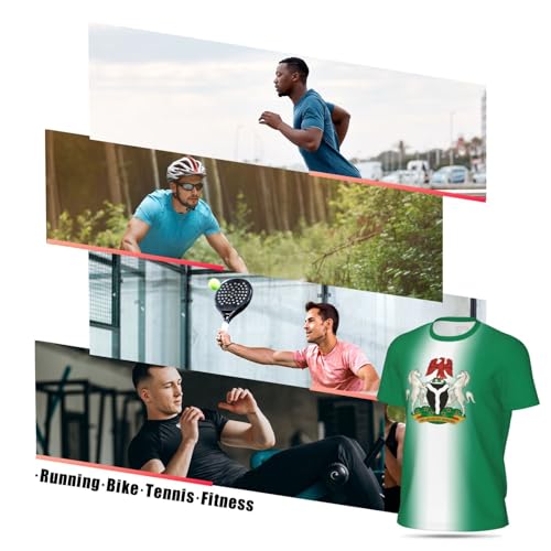 Camiseta deportiva con la bandera de Nigeria impresa en 3D para aficionados, equipo de running, Multicolor, 4XL
