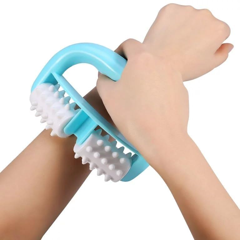 KEMLOZE 2 Roller Plastic Massager | Manual Round Handle Relaxation Tool | Muscle Massager For Foot/Hand/Neck/Back | Pain Relief Accessories (Pack of 1,Multicolor) 1