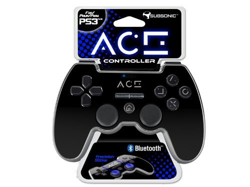 Manette sans fil Bluetooth pour PS3 Collection ACEBLACK - Comfortable de Gameur - Gaming Console Connection - Noir Noir