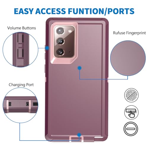 Coque Samsung Note 20 5G antichoc violette robuste anti-casse