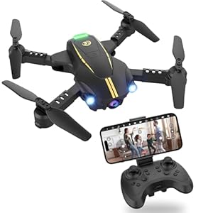 Drone with 1080P HD Camera for Kids Adult, FPV Drone Transmission, Mini Drones Foldable with 2 Batteries, Kids Drone, 3 Speed Mode, 3D Flips, Altitude Hold, Kids Drones for Kids Boys