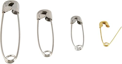 Miniatura 2 de Singer 00225 Pasadores de seguridad surtidos de acero y latón, multitamaño, 50 unidades