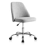 SMUG Home Office Desk Chair, Office Chairs Desk Chair Rolling Task Chair Computer Chair Adjustable with Wheels Armless for Bedroom, Vanity Chair for Makeup Room, Living Room