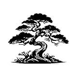 WOCHMANN Oversized Bonsai Metal Wall Art, Large Pine Tree Sculpture (39.3" W x 32.6" H)