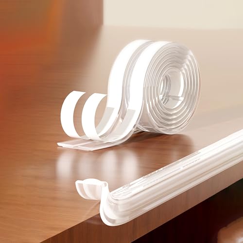 Image of Kids Station Baby Proofing Guards for Furniture-Table Guards with Soft Silicone, Sharp Corner Protection, Transparent PVC-Childproof Safety (Transparent Edge Guards, 2mtr, L-Shape, Transparent)