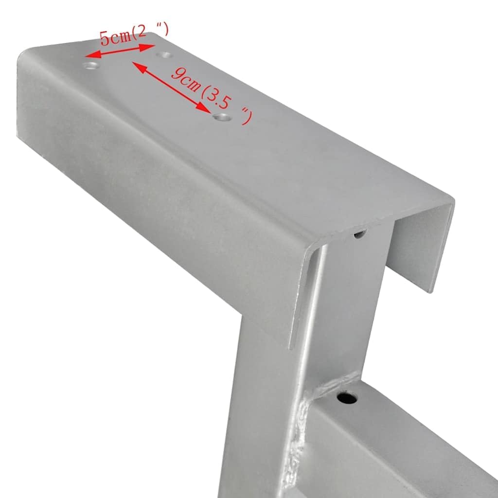 vidaXL Support de Treuil pour Remorque Bateau, Réglable 62–72 cm, Acier, Support de Proue, Capacité 500–1000 kg, Épaisseur Acier 2,5 mm, Équipement de Levage et Sécurisation de Bateau