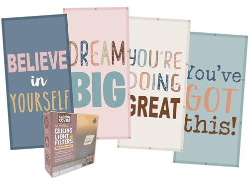 Filtres pour plafonnier TCR20143 Teacher Created Resources Be Positive Calming Covers