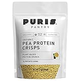 PURIS Organic Pea Protein Crisps, 1LB, Certified Organic Pea Protein Isolate, Keto Protein Crunch, Made 100% in The USA, Non-GMO, Gluten Free, No Sugar, No Soy, 18g Protein, 7g Carbs, Unflavored