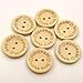 50Pcs Buttons Round 2 Holes Handmade with Love Letter Wooden Button DIY Sewing Decor Sewing Notions and Supplies - 15mm, Sewing Buttons
