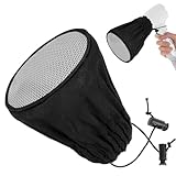 Wanmu Diffusore a forma di calzino, pieghevole, da viaggio, per capelli ricci, universale, in nylon, con fascia elastica