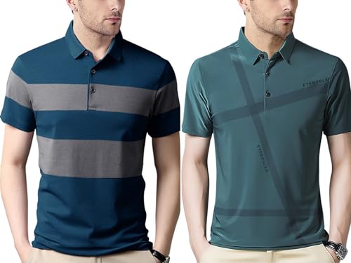 Image of Noble Monk Men's Polycotton Regular Fit Polo T-Shirt Half Sleeves |Polo Collar | Casual T-Shirt