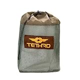 Tethrd SYS Hauler Ultralight Saddle Hunting Storage System - Mesh Saddle Bag with Drawstring Closure - One Handed Quick Connect to Any Saddle, Olive
