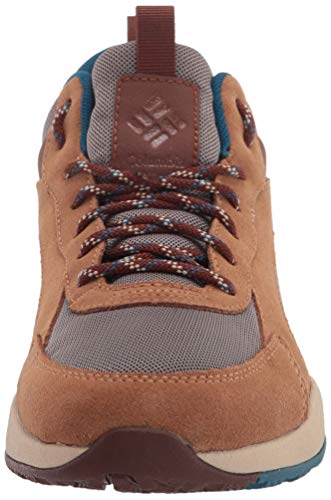 Columbia Men's Pivot Mid Waterproof Hiking Shoe, Wet Sand/Phoenix Blue, 11 Wide