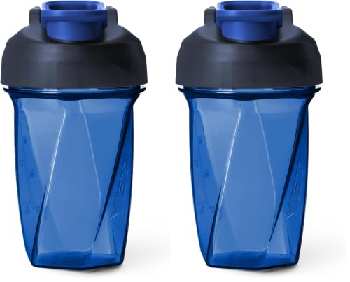 Image of YETI Yonder Helimix Vortex Blender Shaker Bottle Holds up to 20oz | No Blending Ball or Whisk | USA Made | Portable Pre Workout Whey Protein Drink Shaker Cup | Dishwasher Safe, Royal Blue (Pack of 2)