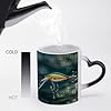 STVNKML Fishing Lure Style Color Changing Mug Heat Activated Novelty Coffee Cup with Ear Shape Design Gift Mugs for Christmas Birthday Wedding, Magic Ceramic Mug for Tea & Cocoa 12oz #3
