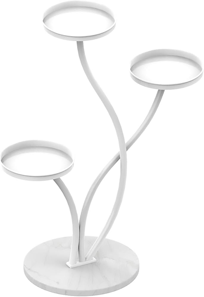 Support à plantes pour gagner de la place sur un balcon, étagère d'angle en métal 3 niveaux
