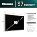 Hisense 55S7NQ 139 cm (55 Zoll) Canvas TV, 4K QLED, Wide Color Gamut, Dolby Vision IQ, 144 Hz, DVB-T2/T/C/S2/S Tuner, Wifi, HDMI 2.1, HLG, HDR10/HDR10+ Adaptive, VIDAA, Alexa Built-in, Filmmaker Modus