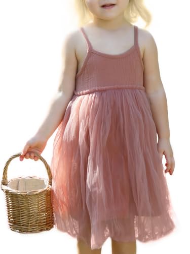 Muslin Kids Dresses Sleeveless Strenchable Birthday Tutu Dress Vintage Tulle Toddler Girls Dress